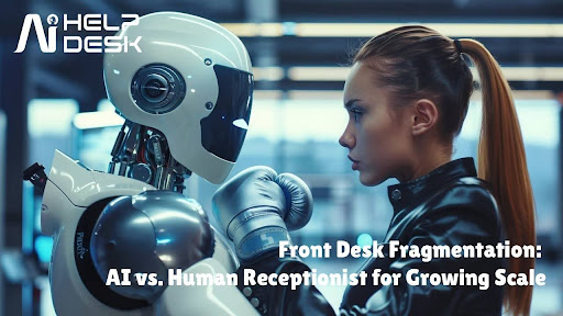 Front Desk Fragmentation: AI vs. Human Receptionist for Growing Scale
